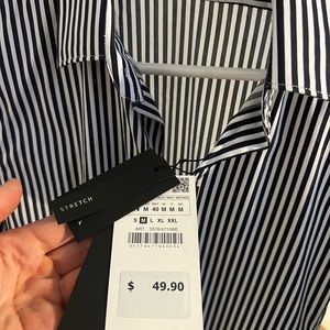Zara slim fit stripe button down shirt